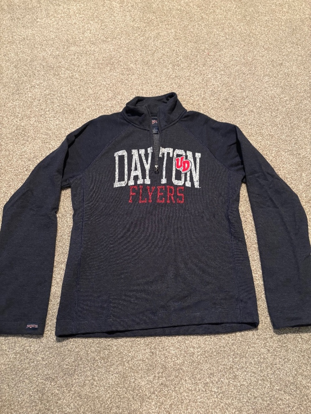 Jansport University of Dayton Flyers 1/4 Zip Fleece Pullover L